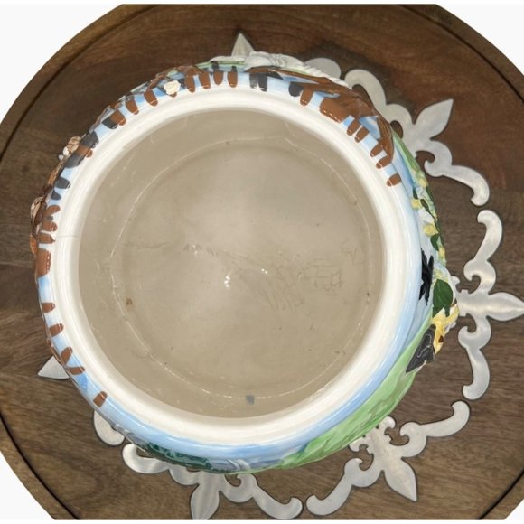 Treasure Craft Wizard of Oz Cookie Jar Only Circa 2000 3D Scarecrow Lion Tin Man - Picture 7 of 16